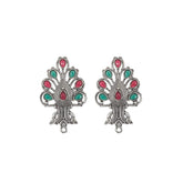 TEEJH Amaira multicoloured silver oxidised ring